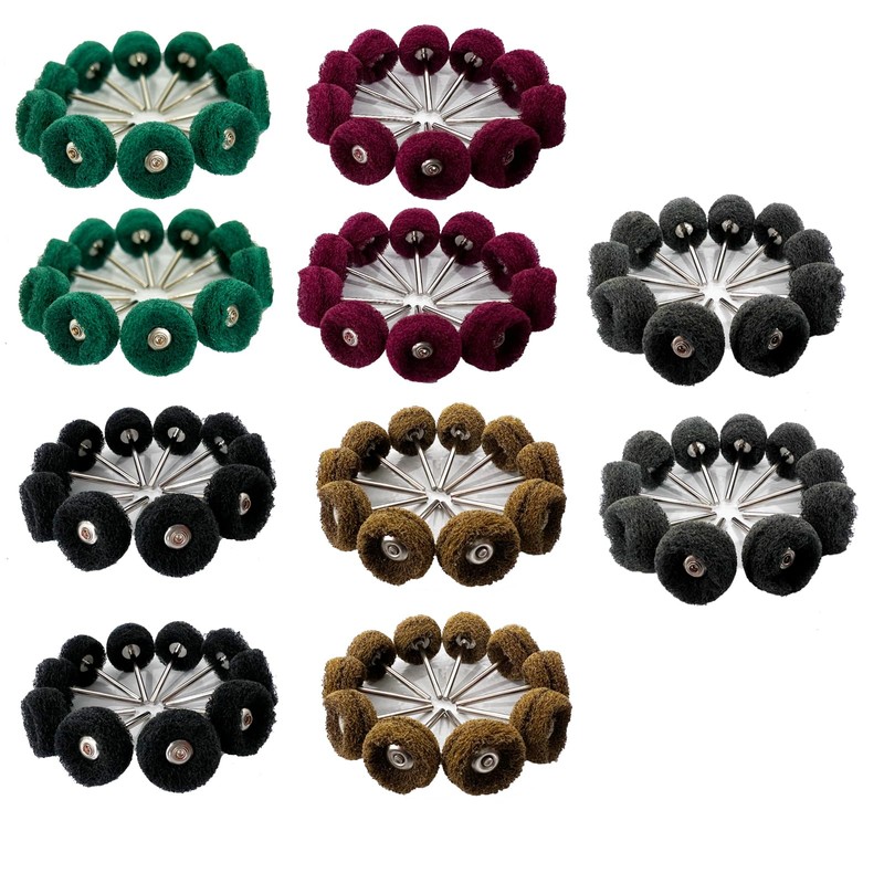 Buffing Wheel 100 Pack Abrasive Polishing Deburring Wheels Metal Polishing