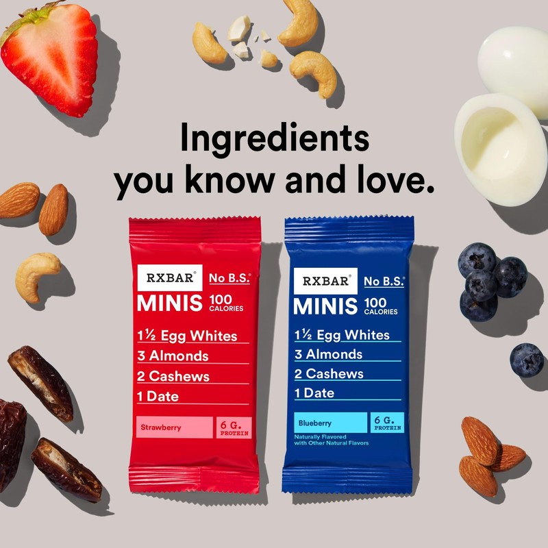 RXBAR Minis Protein Bars, 6g Protein, Gluten Free Snacks, Variety