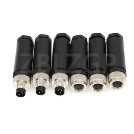 ZBLZGP M8 Sensor Connector Waterproof Male Female Plug Screw Threaded Coupling Electrical Connector (Male to Female, 3 Pack 3Pin)