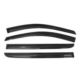 Window Visors Compatible with 2005-2010 Honda Odyssey, Full Set Smoked JDM Stick On by IKON MOTORSPORTS, 2006