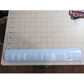 zefforCrafts Linux / Unix terminal fork bomb ":(){ :|:& };:" vinyl decal your choice of color - White