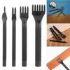 4 Pieces Leather Hole Punch Tool, 1/2/4/6 Prong Leather Lacing