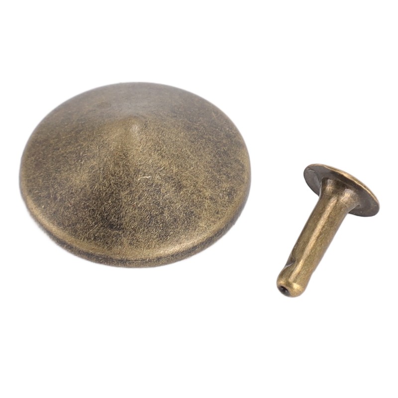 100 Sets Mushroom Rivets Stud 22mm DIY Iron Cone Spikes