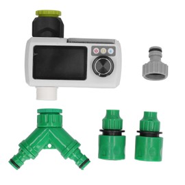 Solar Irrigation Timer 1.2V Ni MH Rechargeable Battery Rain Detection Double Connector Automatic Garden Waterer