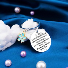 ichrati Daughter in Law Gift from Mother in Law, Women Birthday Gifts, Mothers Day Gifts for Daughter in Law, Daughter-in-Law Gifts from Mom-in-law, Sentimental Wedding Day Adults Keychain