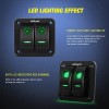 Nilight 2 Rocker Pre Wired Toggle Switch Panel Switches Aluminum