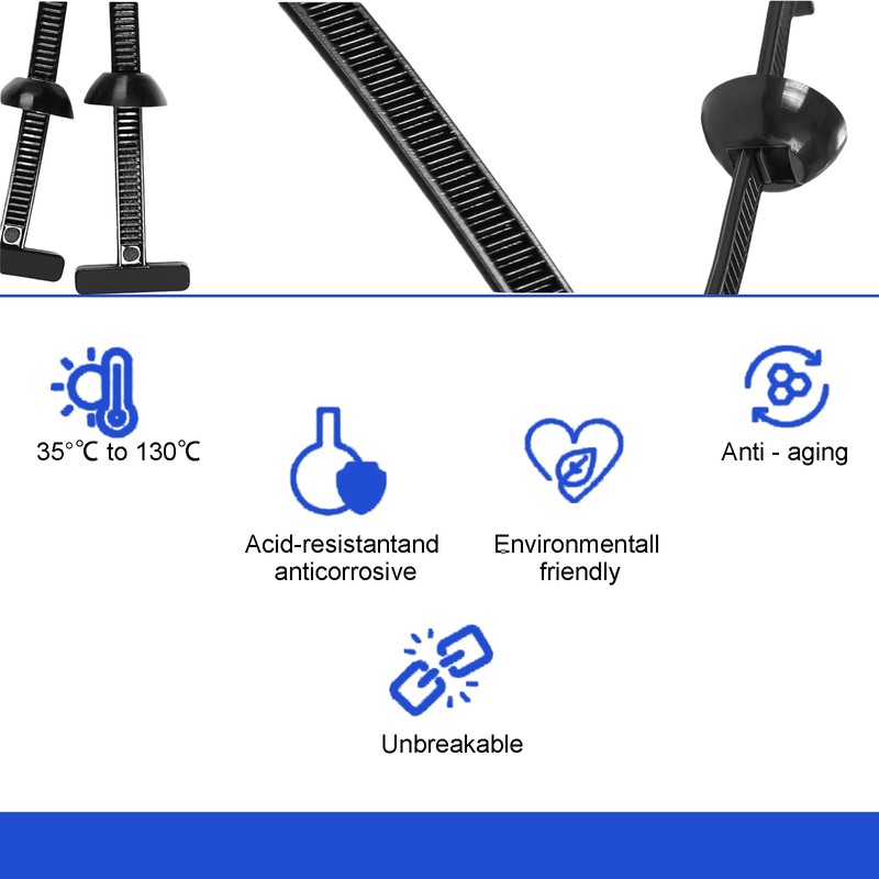 Rylaxzon Cable Tie Buckle, Heavy Duty Self-Locking Nylon Zip Ties,