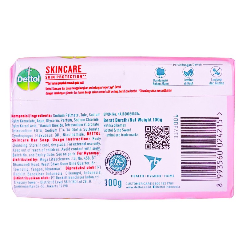 Dettol Antibacterial Soap Bar | Pack of 5, 100 g