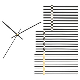 PATIKIL Replacement Clock Hands Kit, 10 Set Replacement Clock Hands Kits Clock Mechanism Movement Aluminum Wall Clock Hands Parts Replacement for Wall Clock Repair DIY, Black, A08