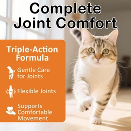 Cat Hip + Joint Health Crunchy & Creamy Chews, Joint Supplement Cat Treats with Glucosamine, Green Lipped Mussel & Omega-3s, Support Mobility, Flexibility & Comfort for Cats & Kittens, Chicken Flavour