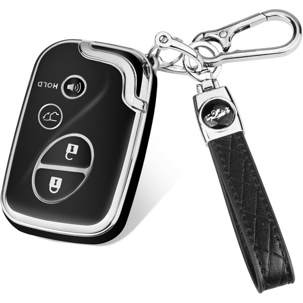 Key Fob Cover for Lexus with Keychain, TPU Key Case