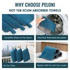 Hot-Tub-Scum-Absorber-Professional-Towels Reusable-Spa-Hot-Tub-Scum-Absorber-for-Spa-Cleaner Scum-Hot-Tub-Accessories for Adults Microfiber Bathroom Hot Tub Cleaning
