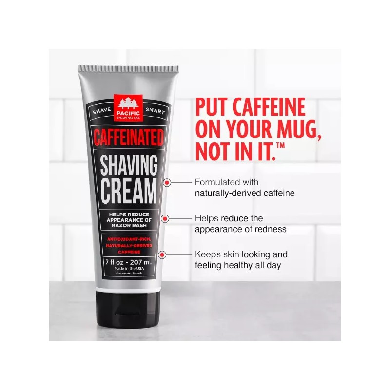 Pacific Shaving Company 퍼시픽 면도 회사 카페인 함유 크림 -