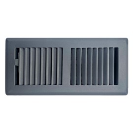 Sierra Grates Precision Flow 4"x 10" Steel Floor Register - 2 Way Louvered Design,Grey Finish - Premium Home Vent Covers, Durable & Decorative - Fits 4"x10" Duct Openings, Easy Installation