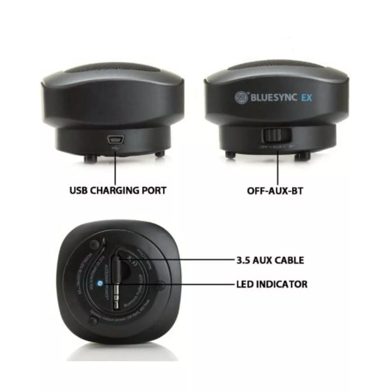 GOgroove Portable Pocket-Sized Rechargeable Bluetooth Speaker with Expanding Bas