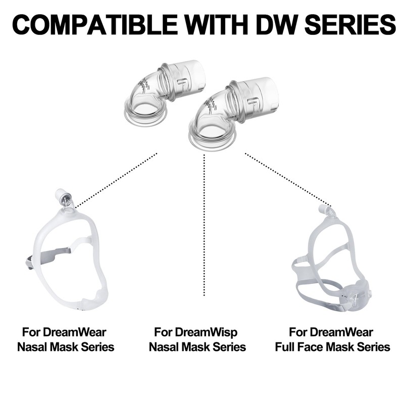 2 Packs Replacement Elbow/Swivel Compatible with DreamWear and DreamWisp,Tubing Quick-Release