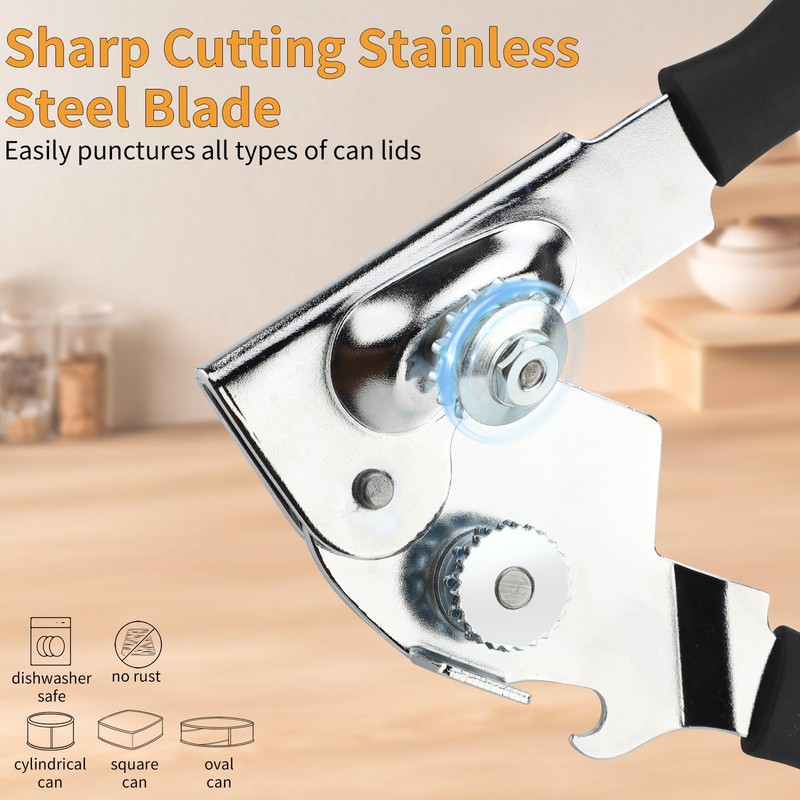 Gugxiom Easy Crank Can Openers, Stainless Steel Manual Can Openers