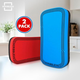 SCRIBBLEDO Magnetic Dry Erase Eraser White Board Eraser for Streak-Free Cleaning for Whiteboard Multi-Pack Dry Erasers for Classroom Office & Home 2 Pack