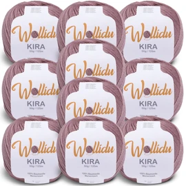 Wollidu Kira 100% Cotton for Knitting and Crocheting 10 x 50 g Set Crochet Yarn Knitting Yarn Light Brown