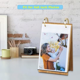 ZEEYUAN 4x6 Photo Frame Flip Photo Album 60 Pockets
