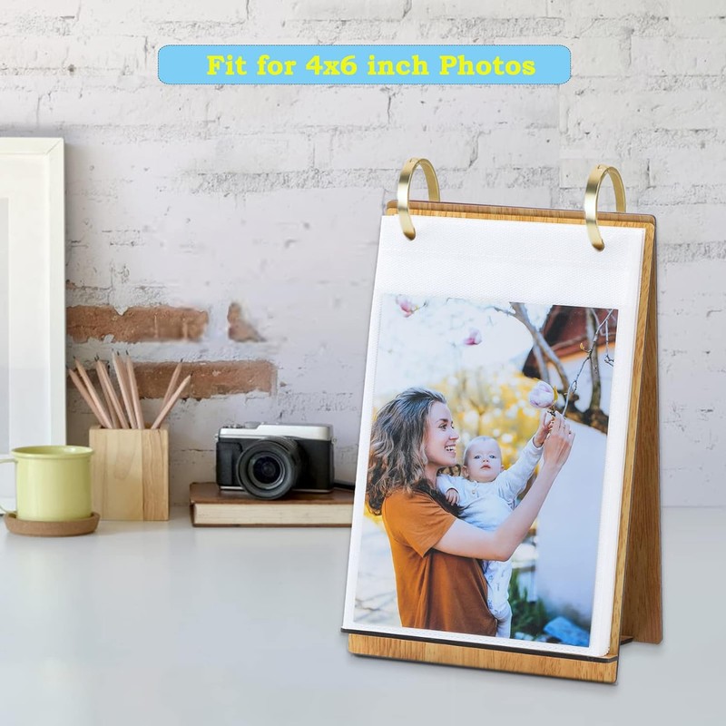 ZEEYUAN 4x6 Photo Frame Flip Photo Album 60 Pockets