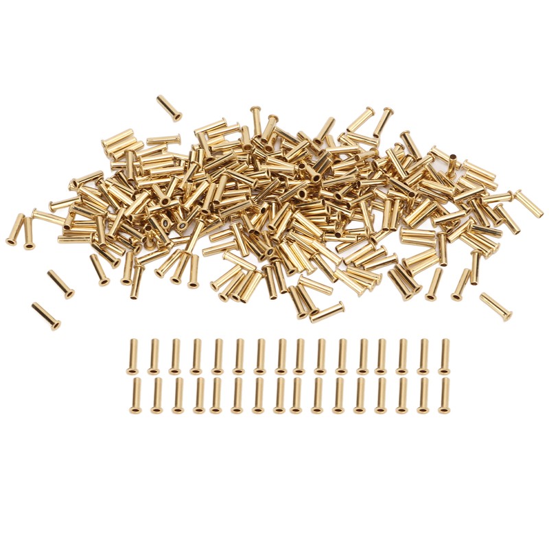 500Pcs Hollow Rivet Brass Decorative Through Hole Excellent Corrosion Resistance