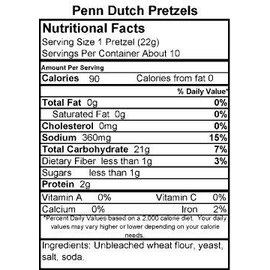Happy Herbert's Penn Dutch Regular Pretzels 8 oz Case of 12