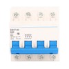 4P Miniature Circuit Breaker DIN Rail Mount Low Voltage Overload