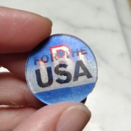 1964 LBJ For The USA President Political Campaign Flasher Sticker Button