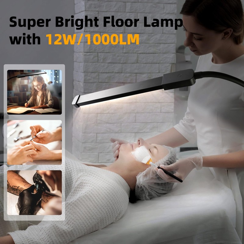 hanaking Floor Lamp, Bright Led Lash lamp for Eyelash Extensions,