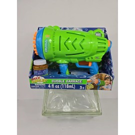 Play Day Bubble Barrage Gun Includes 4oz Solution & Drip Tray For Kids Ages 3+