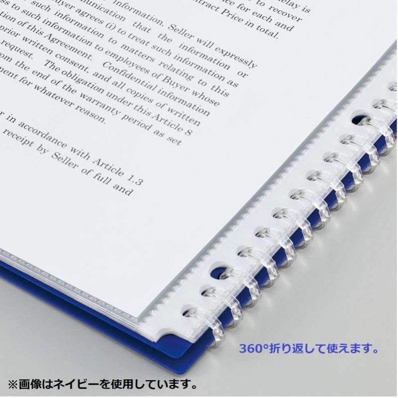 Lihit Lab N6482-8 File Clear Book, Interchangeable, A4, 30 Holes,