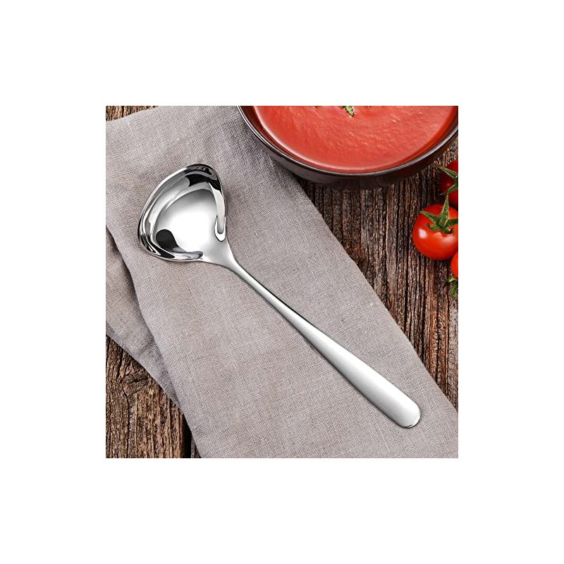 GRÄWE Sauce Spoon, Silver, Stainless Steel, Polished