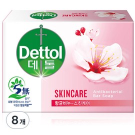 Dettol Soap Skin Care 100g 8pcs / 데톨 비누 스킨케어 100g 8개
