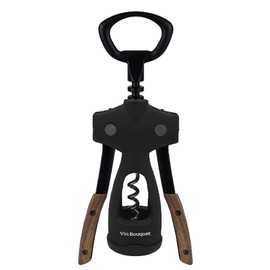 VB VIN BOUQUET FID 1304 Wing Corkscrew with Wooden Handle, Made of Stainless Steel, Elegance and Precision with Every Corkscrew