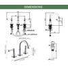 TimeArrow Chrome Two Handle 8 inch Widespread Bathroom Sink Faucet