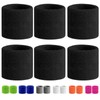 Pack of 6 Sweatband Wrists, Fitness Sweatband, Boys & Girls