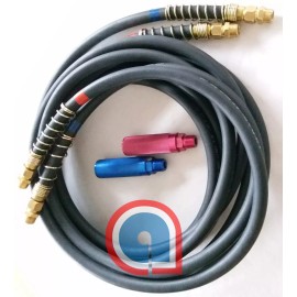 Road Warrior Rubber Air Line Set 12' w/Red & Blue Handles 1/2" Swivel Fittings Ref:11-8112