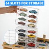 for 64 Slot 1/64 Scale Matchbox Wheels Toy Car Display