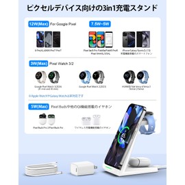 NANAMI Wireless Rapid Charger (Promoted as a Rapid Charger with USB-C 20W Output), Just Place Up Charger Set, 7.5 W/10 W/15 W, 15 W, 13 Series, SE 3rd Generation, 11 (Pro), XR/8 (Plus), Galaxy S25