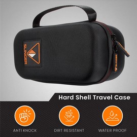 SLINGER Hard Travel Speaker Case for Bose SoundLink Flex Bluetooth Portable Speaker, With 12V USB Charger, Extra Pocket for Bluetooth Speakers Bose Charger & Cables, Black