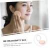 WOONEKY 2pcs Soft Body Powder Puff Packaging Box Empty Cushion