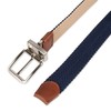 Dockers Men's Reversible Stretch Fabric Web Belt, Khaki/Navy, Small