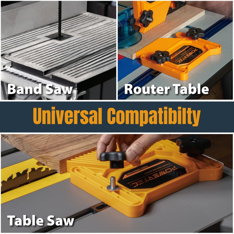 POWERTEC Universal Tandem Featherboards for Table Saw, Router Table, Router