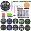 KRUCE 10 PC Games Theme Diamond Painting Coasters, Diamond Art