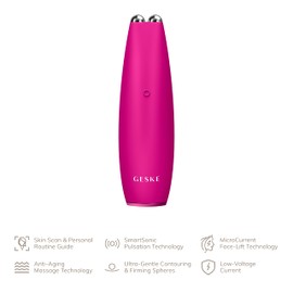GESKE SmartAppGuided™ MicroCurrent Face-Lift Pen, 6 in 1, Skincare Tool with Microcurrent, Anti-Ageing Device, Face Tightening, Young Skin Without Wrinkles, Device for Face