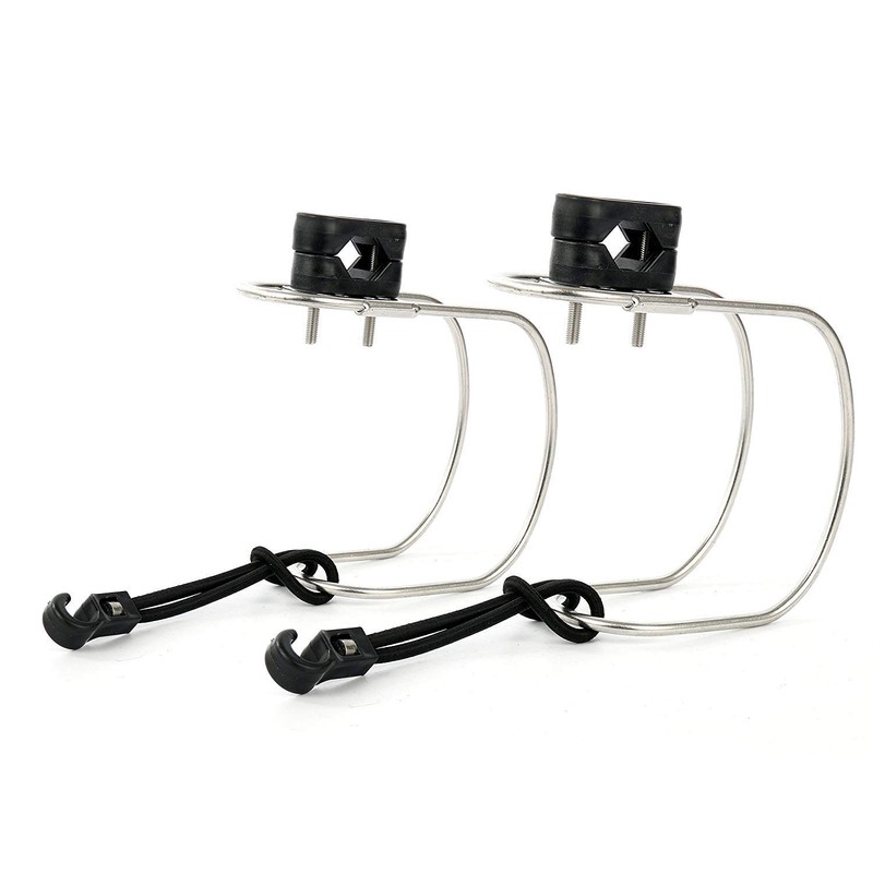 2pcs Stainless Steel Marine Horseshoe Bracket Life Buoy Ring Holder