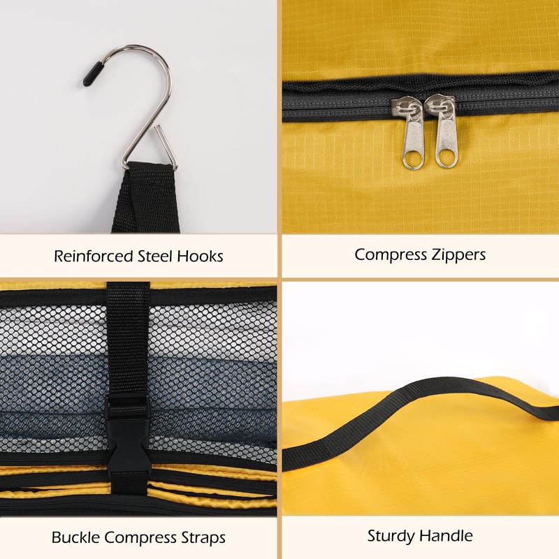 Surblue Hanging Shelves Travel Compression Packing Cube for Carry-on Luggage