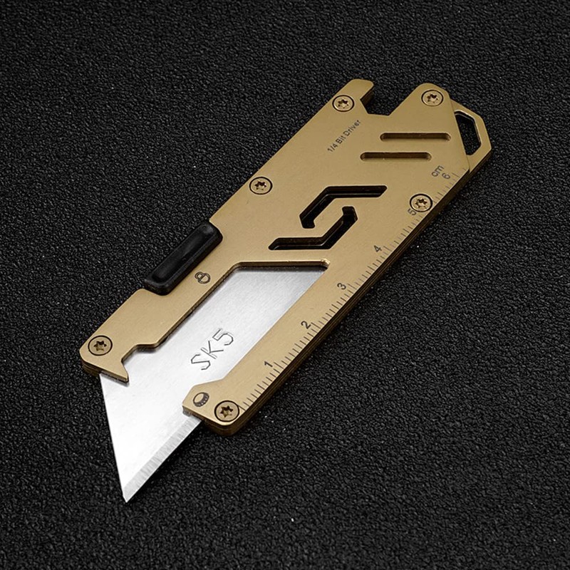 KUNSON Stainless Steel Pocket Utility Knife, Portable EDC Retractable Box