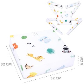 Child Booster Seat 32 x 32 x 8 cm Waterproof – Seat Cushion Children's Chair Cushion Child Booster Seat Cushion Seat Cushion Foam Chair Raiser Safari